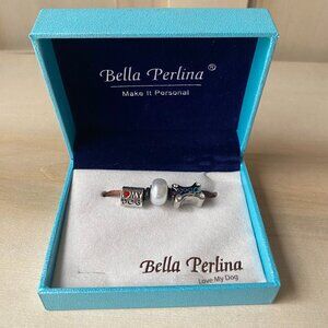 New In Box Bella Perlina Love My Dog Faux Pearl Slide Charm Bracelet dog mom